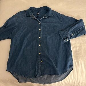 Denim button down